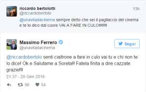 Il tweet di Ferrero