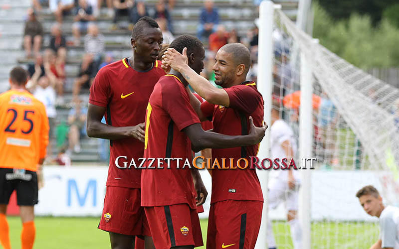 Roma-Slovacko esultanza gol Sadiq