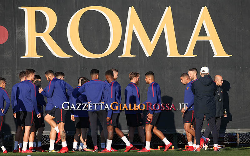 Trigoria Roma in allenamento